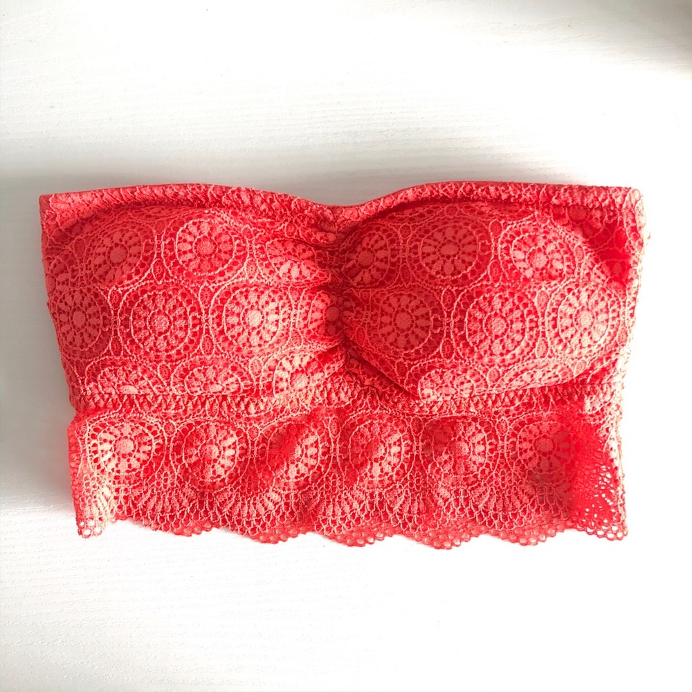 Hollister Coral Bandeau Bralette